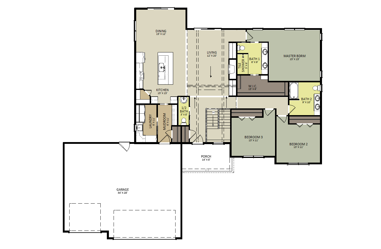 Oakland First Floor Floor Plan